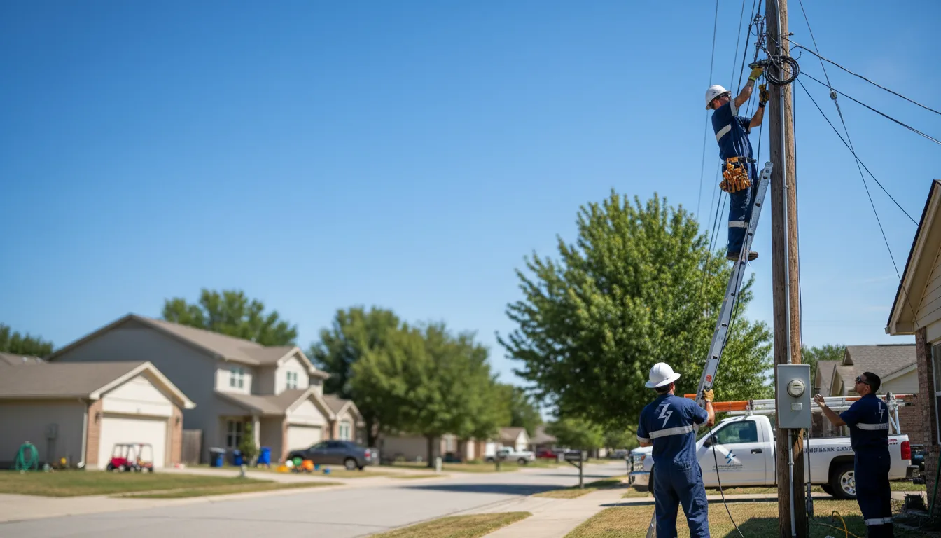 Residential electrician providing installation services in Sandia, TX